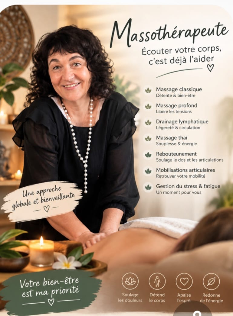 Viviane massothérapeute : une approche globale et bienveillante, votre bien-être est ma priorité